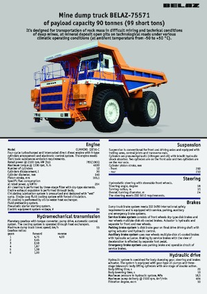 Tombereaux Rigides Belaz 75571