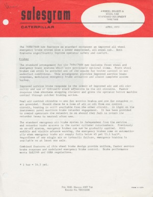 Tombereaux Rigides Caterpillar 769B