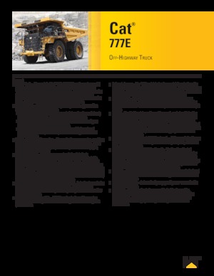 Tombereaux Rigides Caterpillar 777E