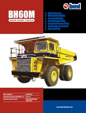 Tombereaux Rigides Beml BH60M