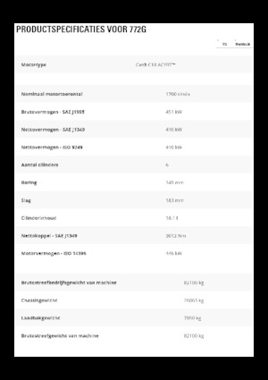 Tombereaux Rigides Caterpillar 772G