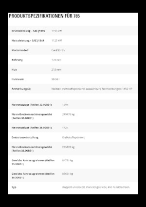 Tombereaux Rigides Caterpillar 785