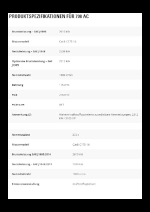 Tombereaux Rigides Caterpillar 798 AC