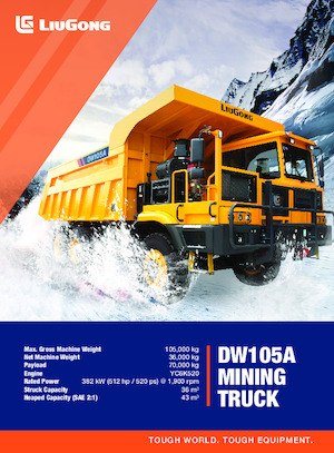 Tombereaux Rigides Liugong DW105A