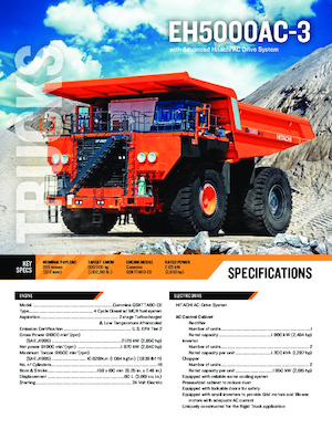 Tombereaux Rigides Hitachi EH5000AC3