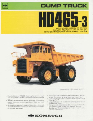 Tombereaux Rigides Komatsu HD465-3