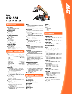 Chariot Élévateur Télescopique JLG G 12-55 A