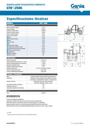 Chariot Élévateur Télescopique Genie GTH-2506