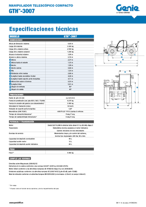 Chariot Élévateur Télescopique Genie GTH-3007