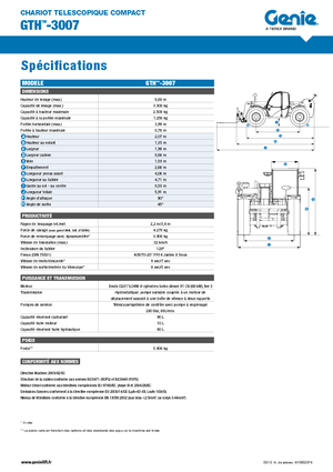 Chariot Élévateur Télescopique Genie GTH-3007