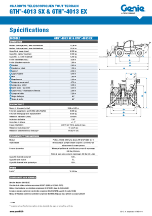Chariot Élévateur Télescopique Genie GTH-4013 EX