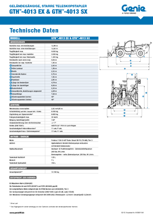 Chariot Élévateur Télescopique Genie GTH-4013 EX
