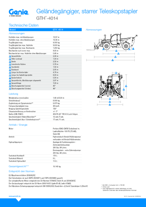 Chariot Élévateur Télescopique Genie GTH4014