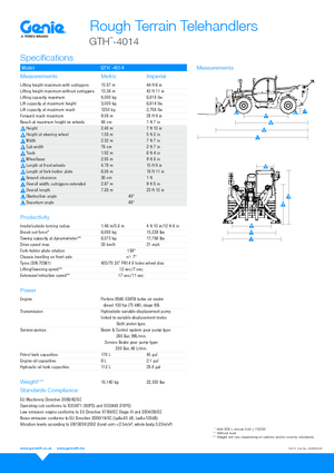 Chariot Élévateur Télescopique Genie GTH4014