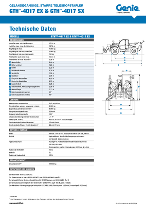 Chariot Élévateur Télescopique Genie GTH-4017 EX