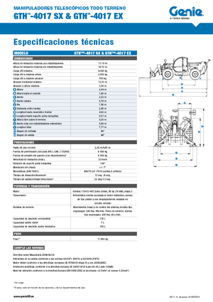 Chariot Élévateur Télescopique Genie GTH-4017 EX