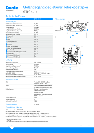 Chariot Élévateur Télescopique Genie GTH4018