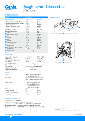 Chariot Élévateur Télescopique Genie GTH4018