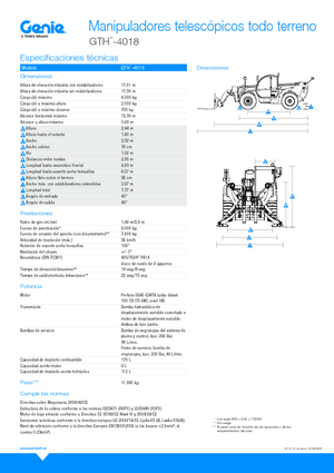 Chariot Élévateur Télescopique Genie GTH4018