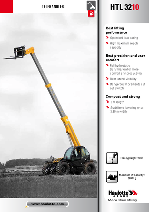 Chariot Élévateur Télescopique Haulotte HTL3210