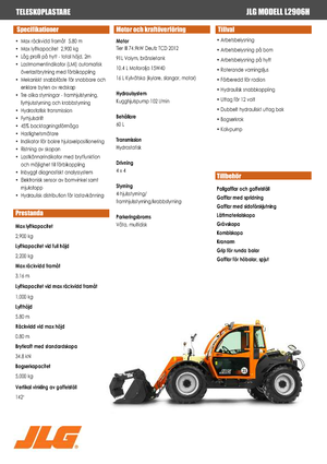 Chariot Élévateur Télescopique JLG L 2906 H