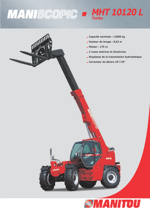 Chariot Élévateur Télescopique Manitou MHT 10120 L Turbo