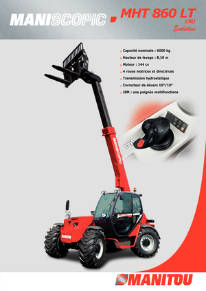 Chariot Élévateur Télescopique Manitou MHT 860 LT LSU