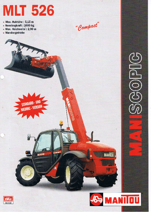 Chariot Élévateur Télescopique Manitou MLT 526 Compact