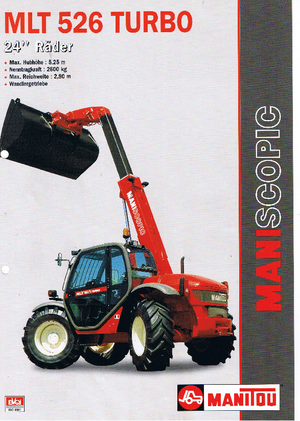 Chariot Élévateur Télescopique Manitou MLT 526 T 24