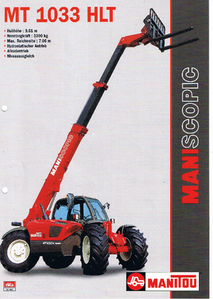Chariot Élévateur Télescopique Manitou MT 1033 HLT