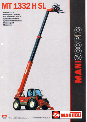 Chariot Élévateur Télescopique Manitou MT 1332 H S-L-T