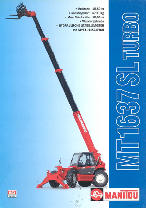 Chariot Élévateur Télescopique Manitou MT 1637 SLT