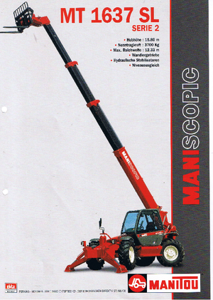 Chariot Élévateur Télescopique Manitou MT 1637 SLT MU