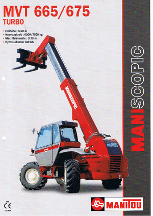 Chariot Élévateur Télescopique Manitou MVT 665 T