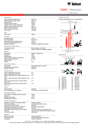 Chariot Élévateur Télescopique Bobcat T 2250