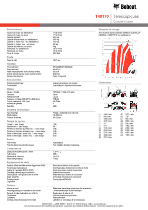 Chariot Élévateur Télescopique Bobcat T 40170