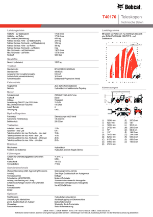 Chariot Élévateur Télescopique Bobcat T 40170
