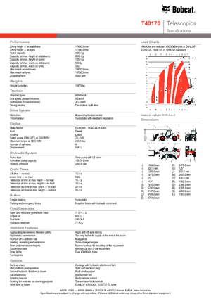 Chariot Élévateur Télescopique Bobcat T 40170