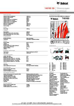 Chariot Élévateur Télescopique Bobcat T40180 IIIB