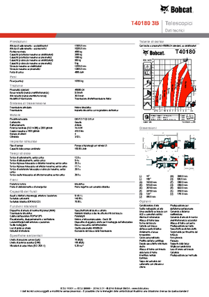 Chariot Élévateur Télescopique Bobcat T40180 IIIB