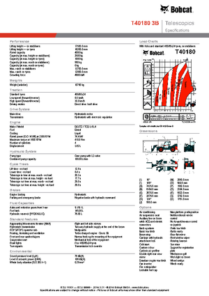 Chariot Élévateur Télescopique Bobcat T40180 IIIB