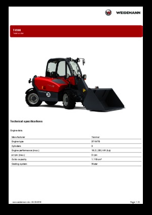 Chariot Élévateur Télescopique Weidemann T4108