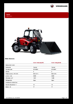 Chariot Élévateur Télescopique Weidemann T4512