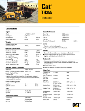 Chariot Élévateur Télescopique Caterpillar TH255