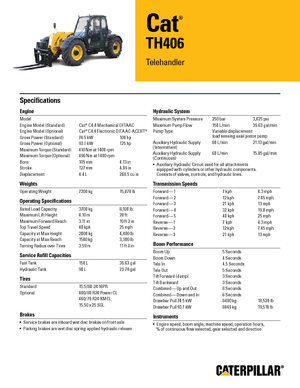 Chariot Élévateur Télescopique Caterpillar TH406