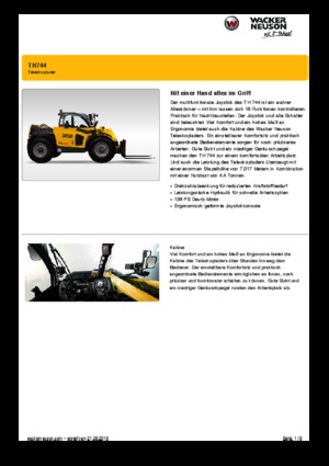 Chariot Élévateur Télescopique Wacker Neuson TH744