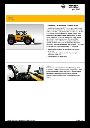 Chariot Élévateur Télescopique Wacker Neuson TH744