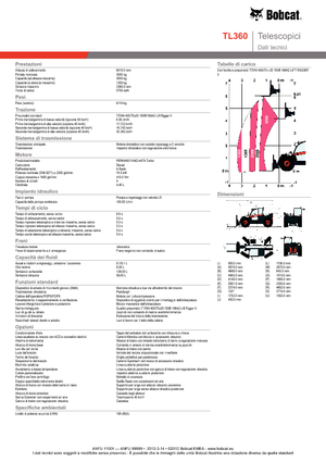Chariot Élévateur Télescopique Bobcat TL 360