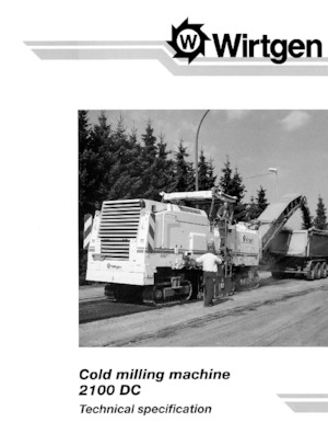 Découpeuse de chaussée Wirtgen 2100 DC