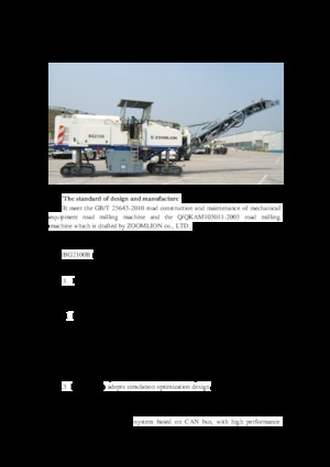 Découpeuse de chaussée Zoomlion BG2100B